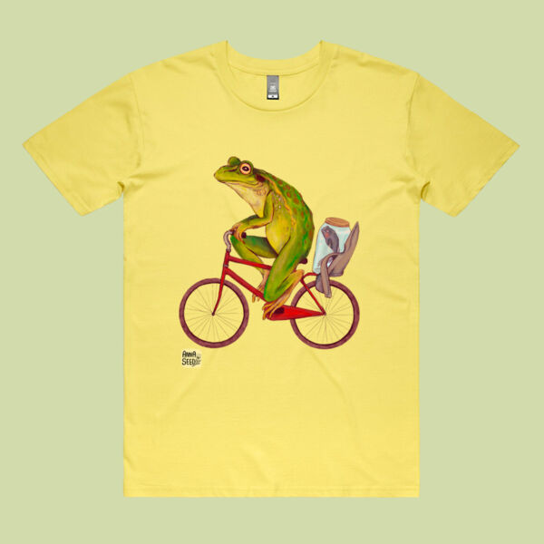 Bicycle Frog Unisex T-shirt Thumbnail