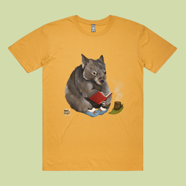 Reading Wombat Unisex T-shirt Thumbnail