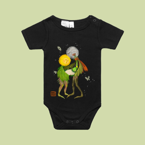 Dandelion Family Baby Onesie Thumbnail